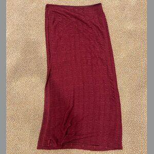 Burgundy Topshop Maxi Skirt